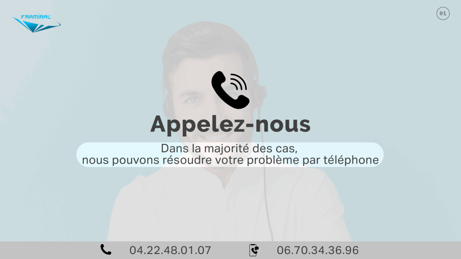Message framiral "appelez nous"